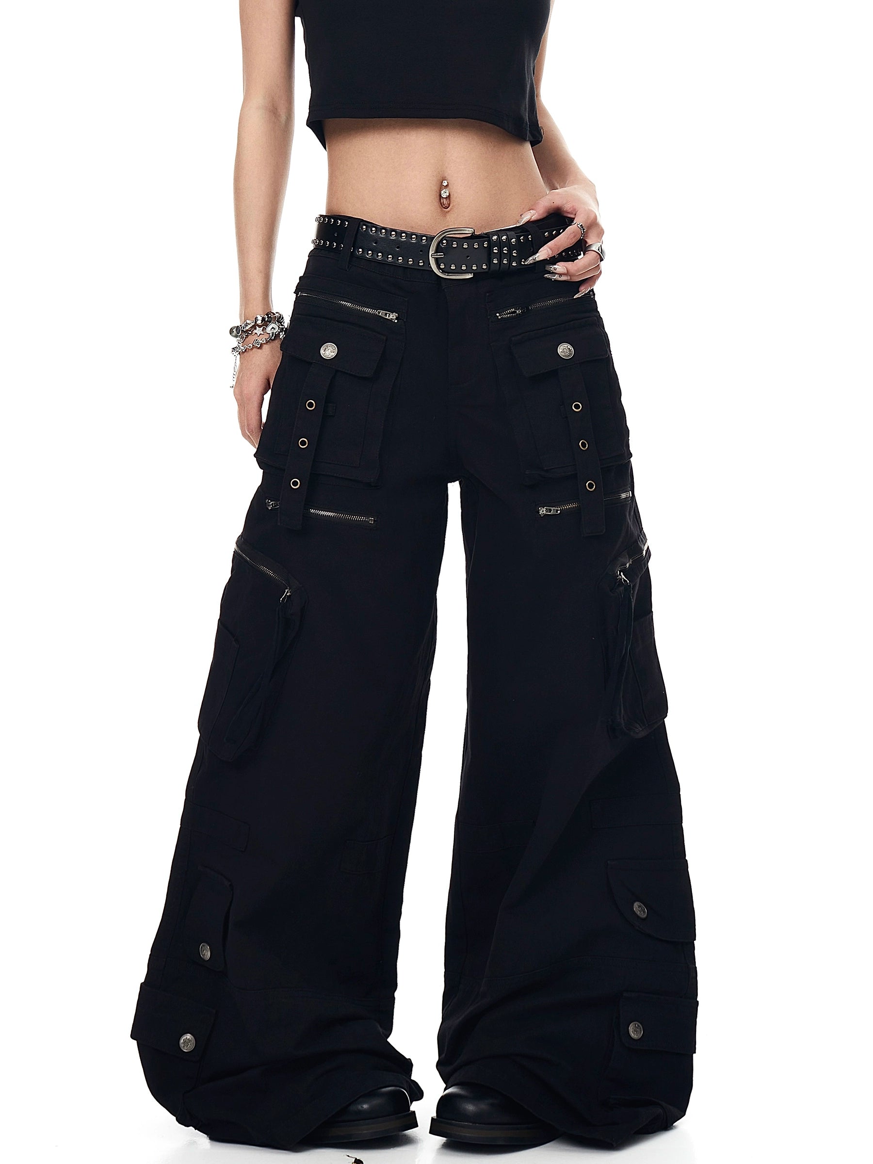 BLACKLISTS Functional Deconstruction Multi-pocket Cargo Pants