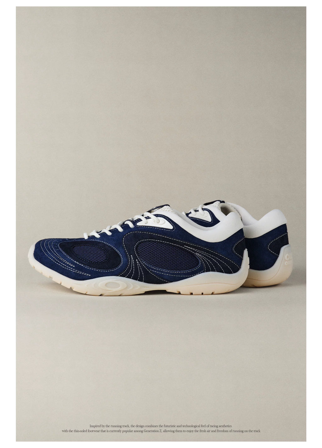 OLD ORDER Blue Kyanite Mesh Lace-Up Sneaker