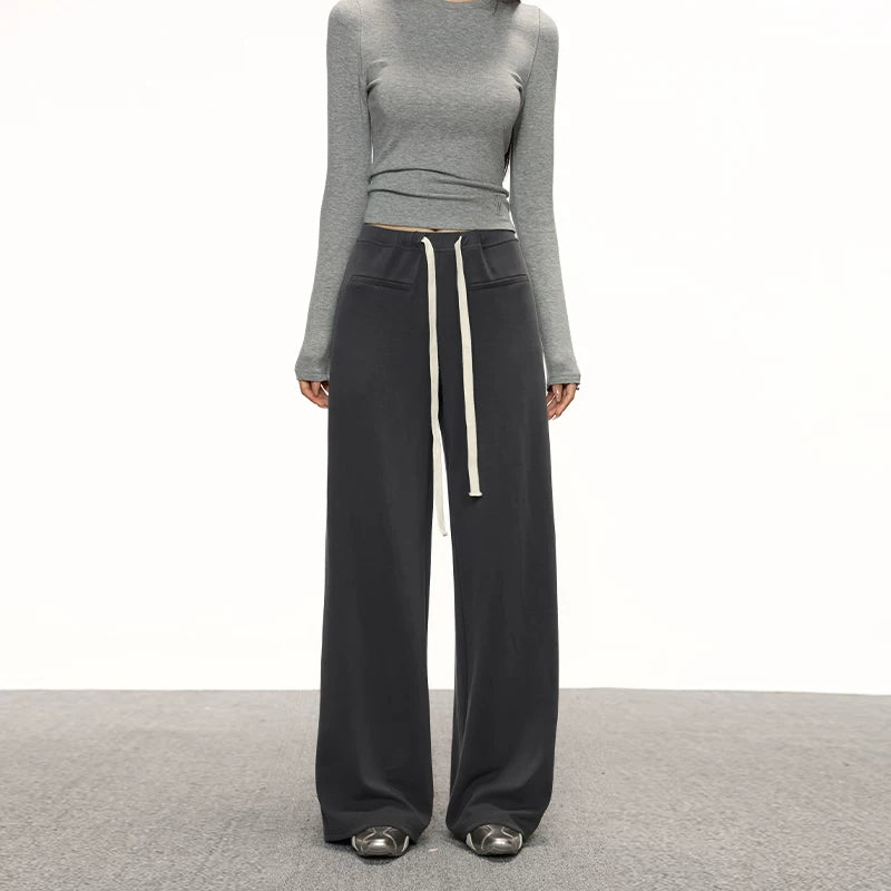 Cherry melody Vintage High Waist Wide Leg Casual Pants