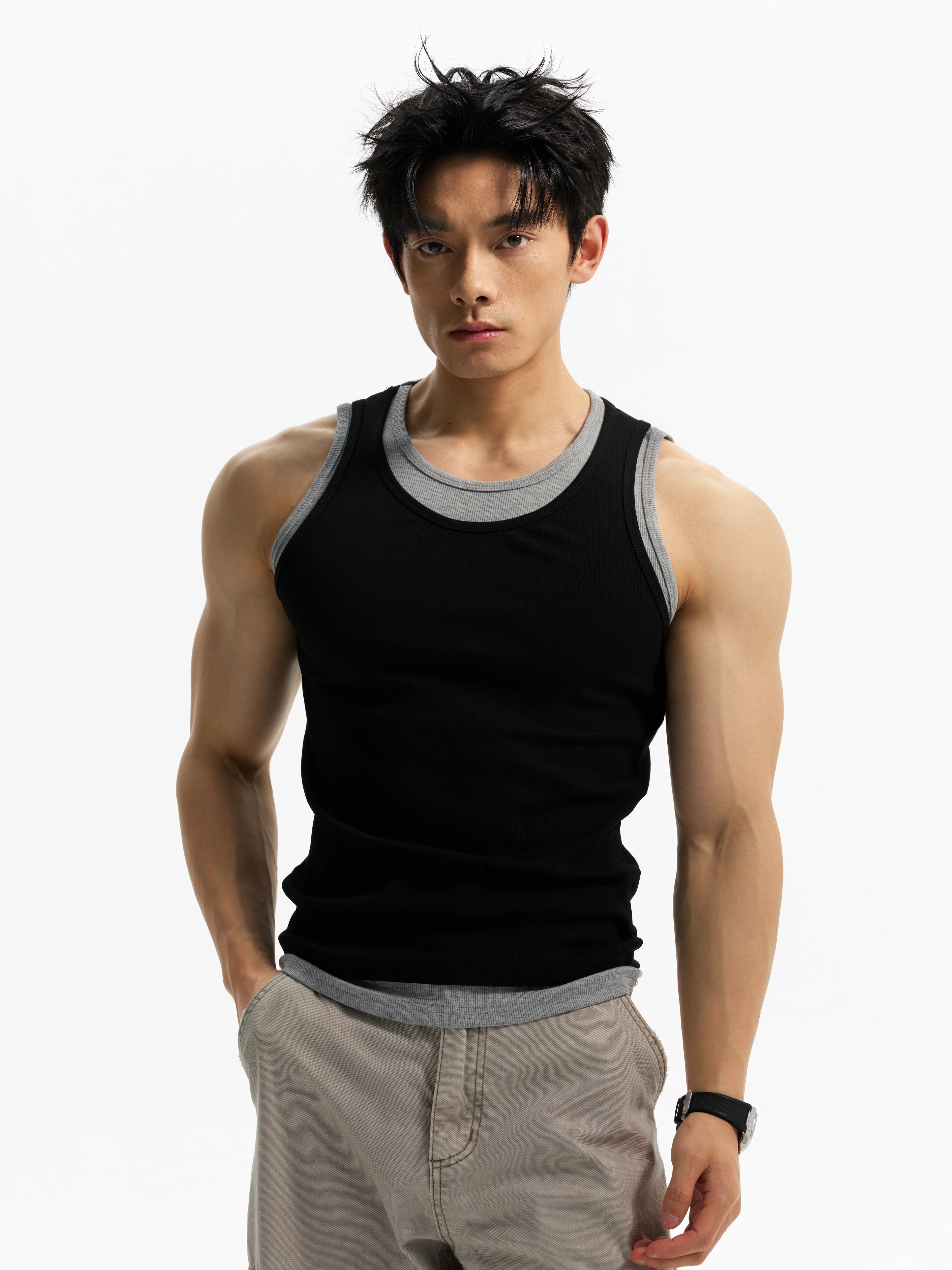 DAY NY Fake Two-piece Slim-fit Versatile Vest