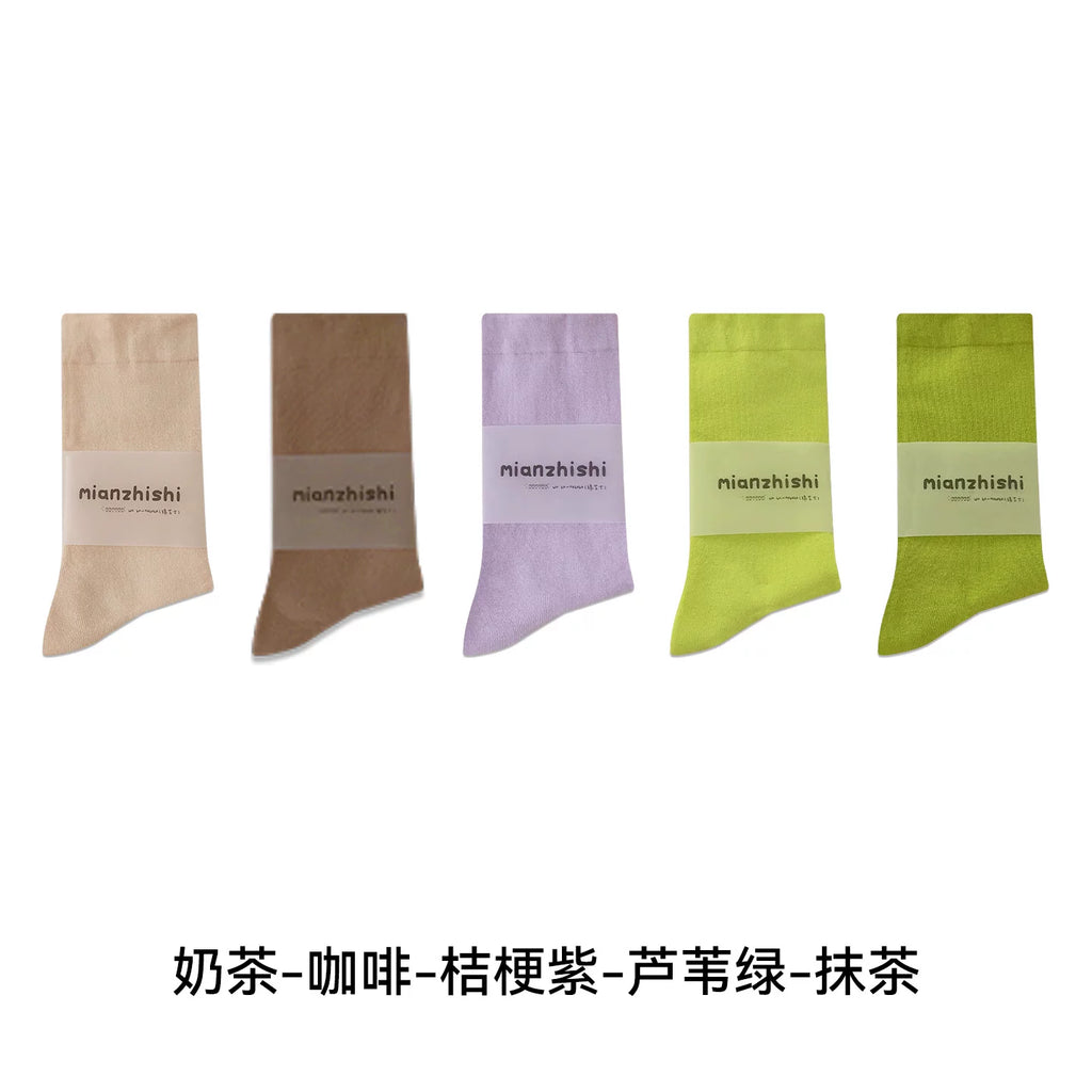 Halo Honey 100% Cotton Seamless Moisture-Wicking Loose-Top Mid-Calf Socks