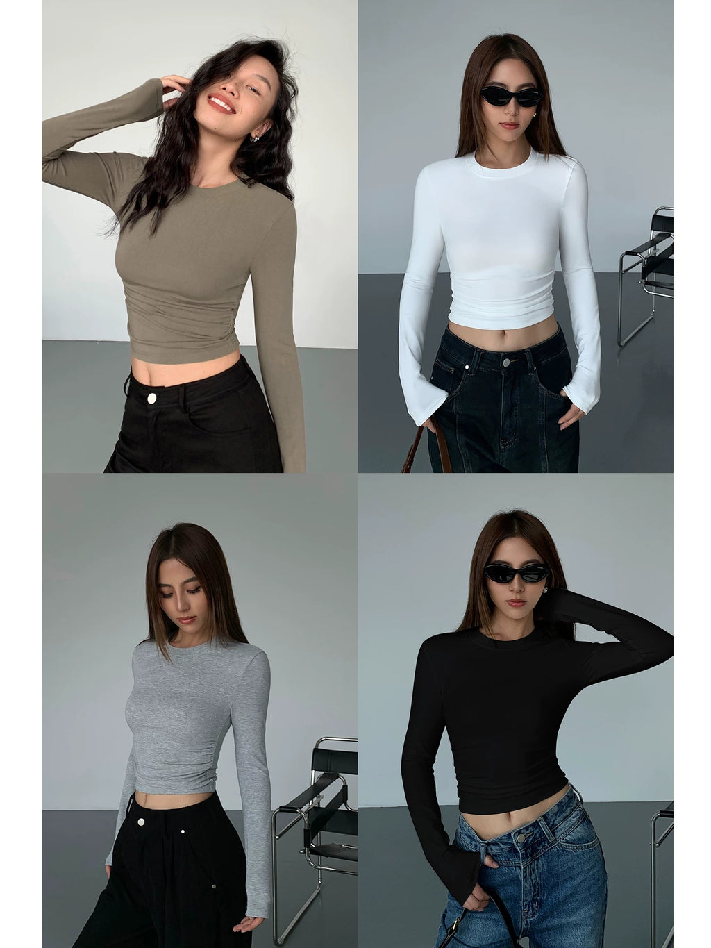 NEVA HU Slim and Thin Short Long Sleeves