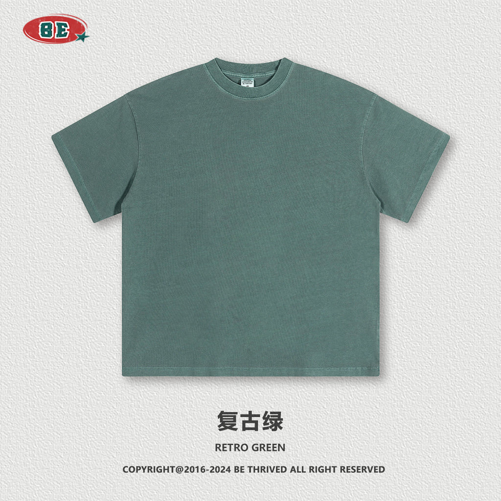 BE THRIVED Vintage Washed 220g Breathable Loose-Fit Tee