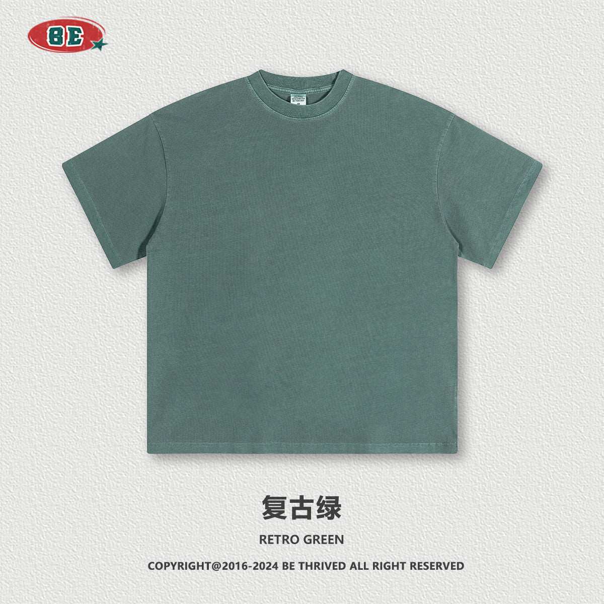 BE THRIVED Vintage Washed 220g Breathable Loose-Fit Tee