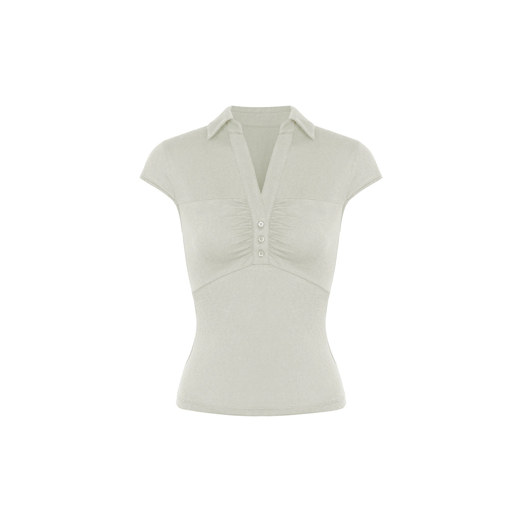 Jim Kennet Vintage Pleated Waist Shirt Knitted Top