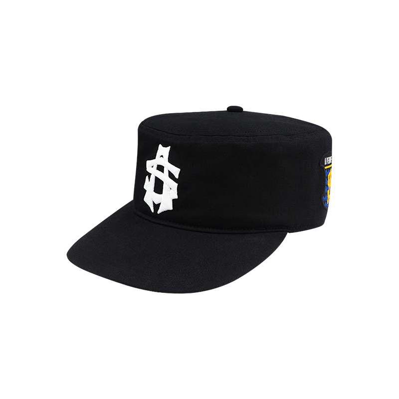 AVENUE&SON Cotton Embroidered Rhinestone Flat-Top Pillbox Hat