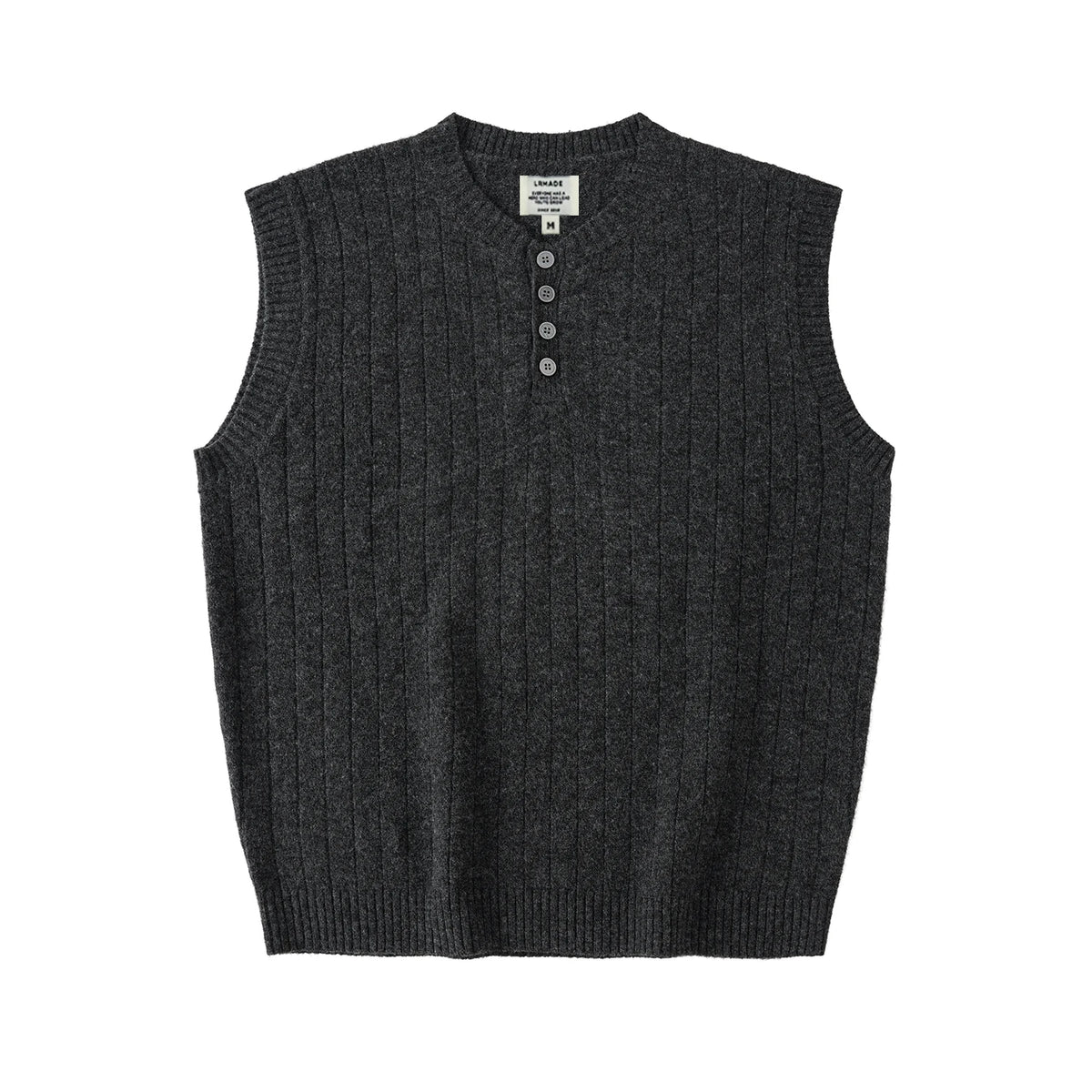 LR MADE Henley Neck 260g Warm Knit Vest