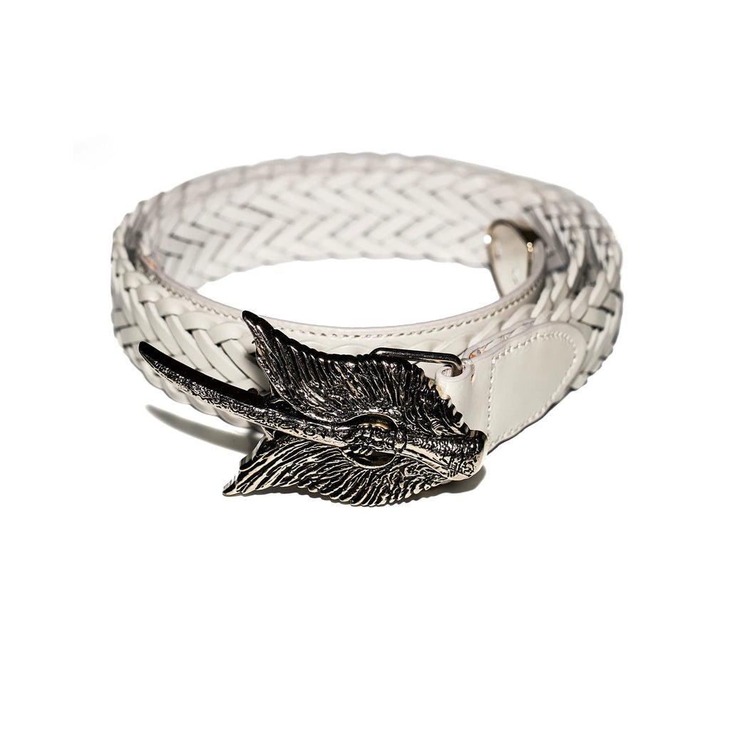 RICHILL Woven Leather Winged Sword Crest Belt