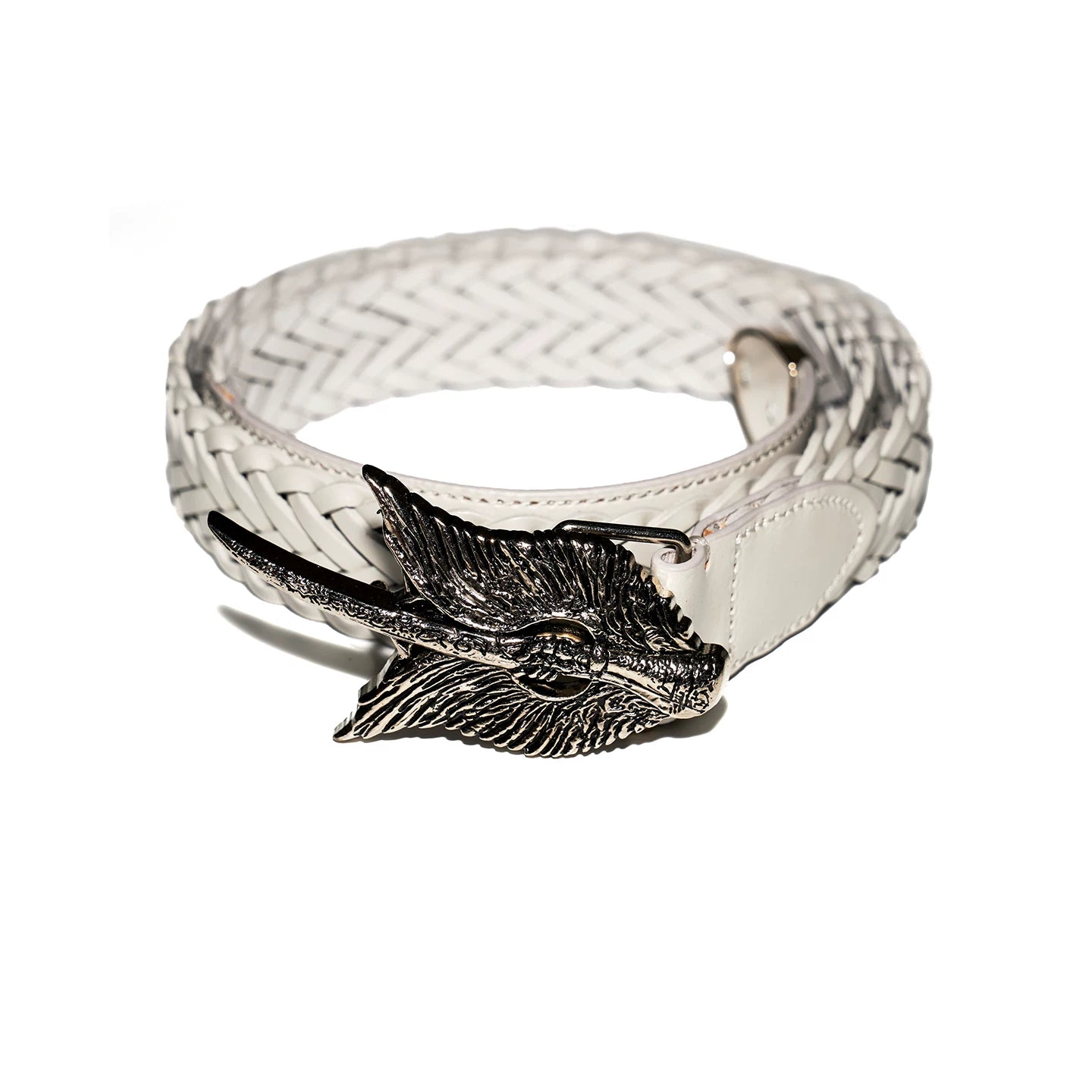 RICHILL Woven Leather Winged Sword Crest Belt