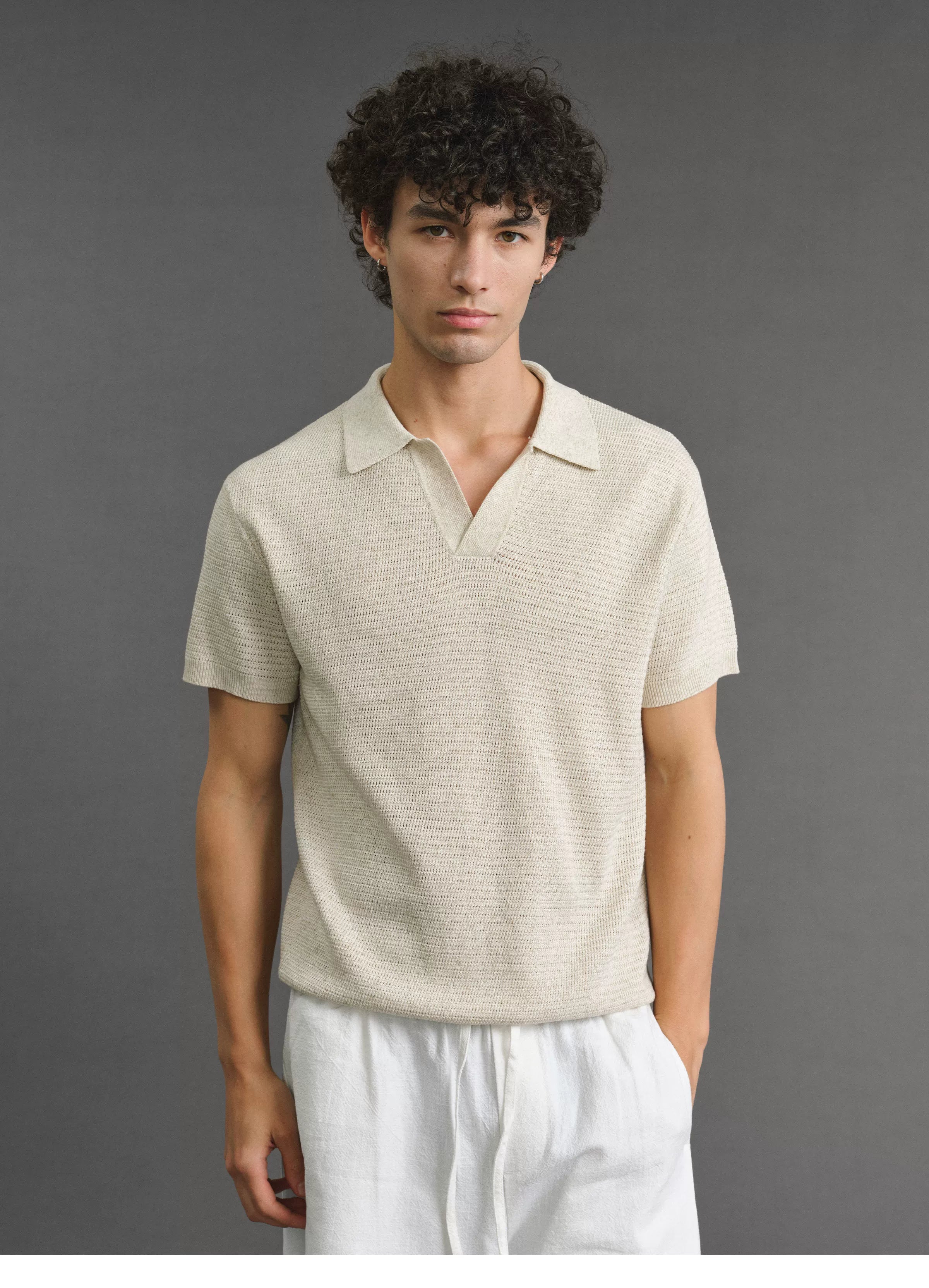 VLABMADE Breathable Italian Seagull Collar Knitted Short Sleeve Polo