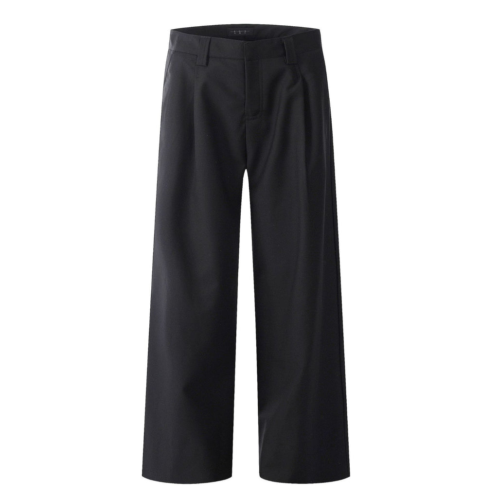 11KN Straight Drape Wide-leg Loose and Simple Casual Trousers (Clearance)