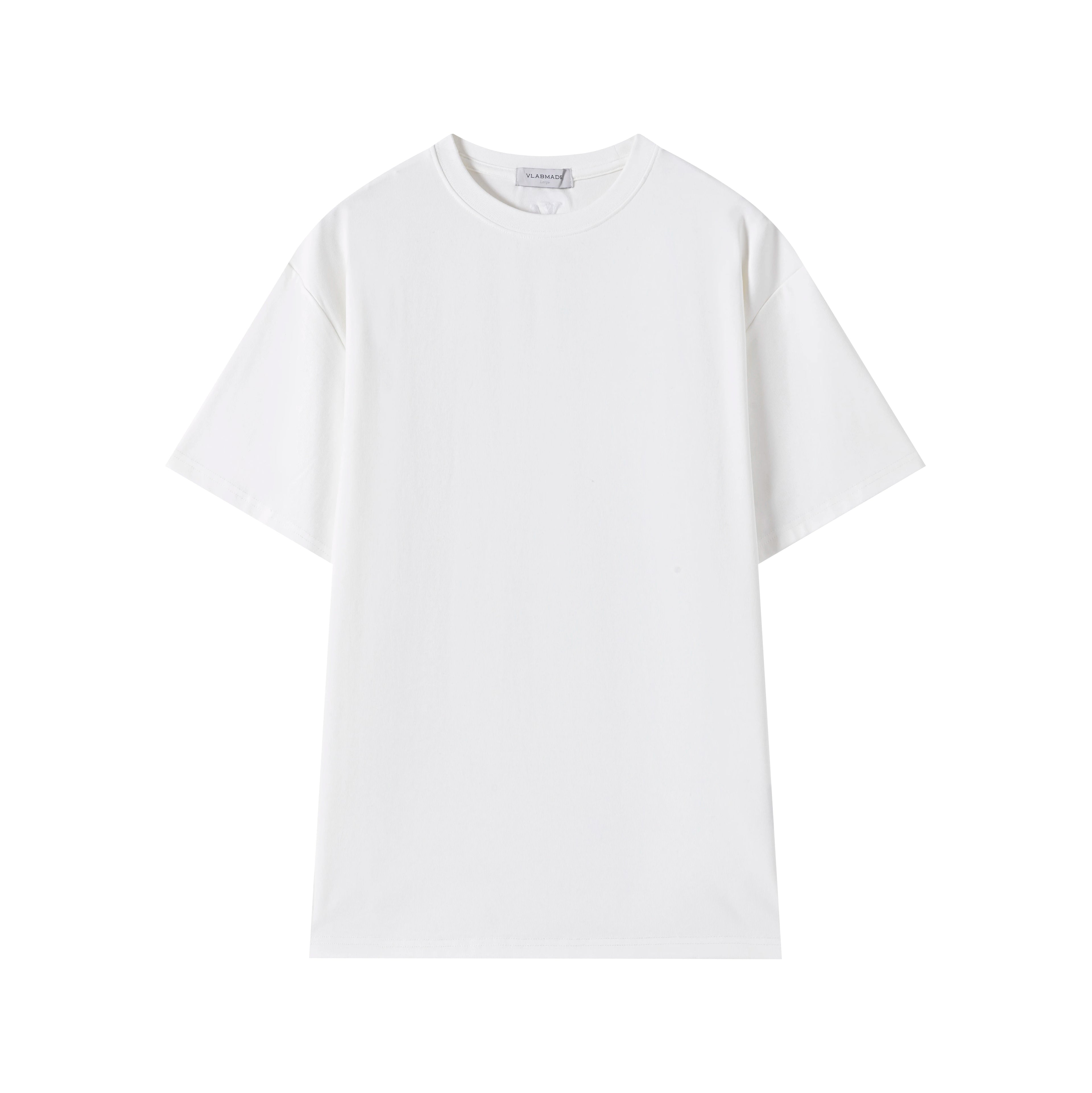 VLABMADE Embroidery Front Shoulder Elastic Tee