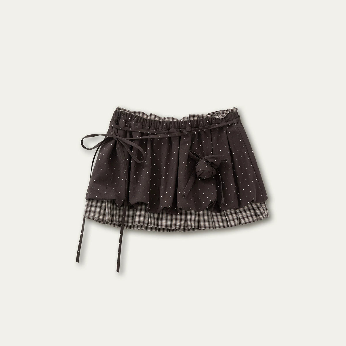SunsetPark Orderly Polka Dots 260g Breathable Cropped Blouse Set