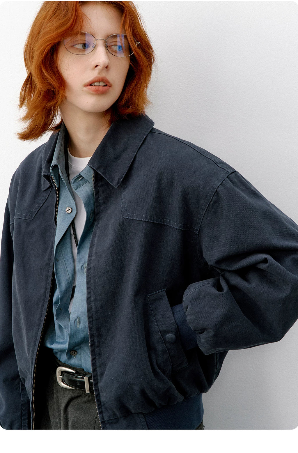 714Street Casual Versatile Waist Silhouette Short Jacket
