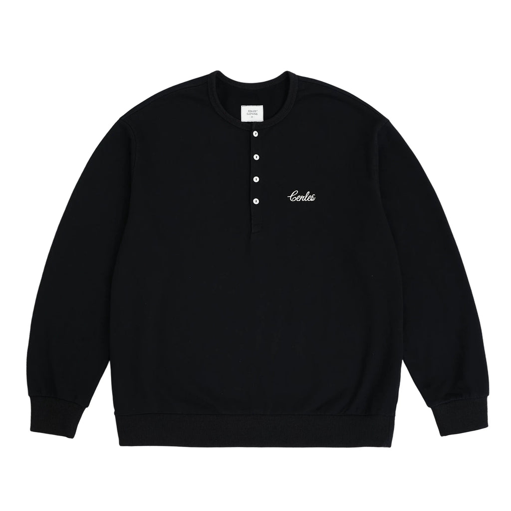 CENLES Embroidered Logo 250g Breathable Loose Sweatshirt