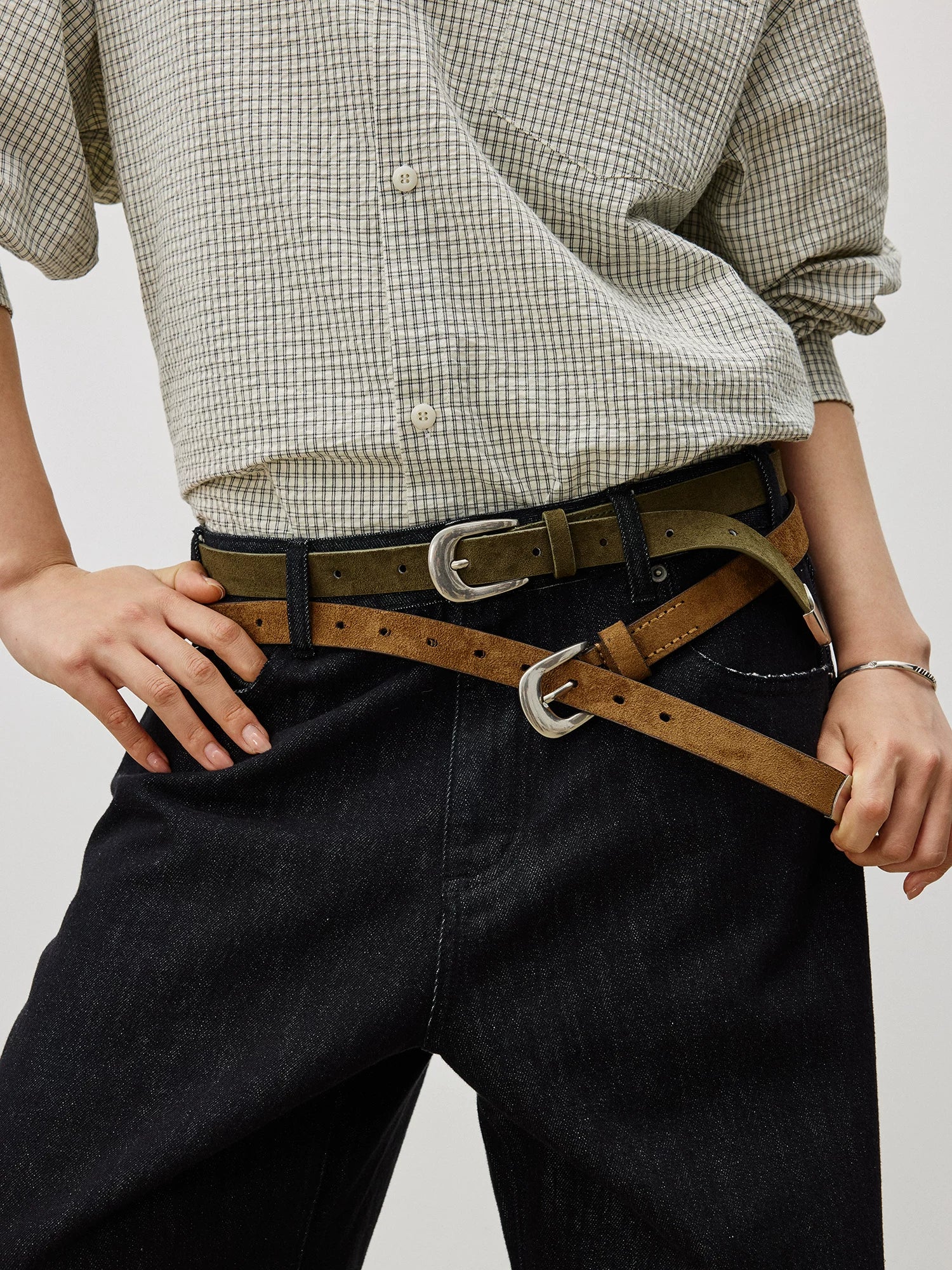 LR Suede First Cowhide Belt