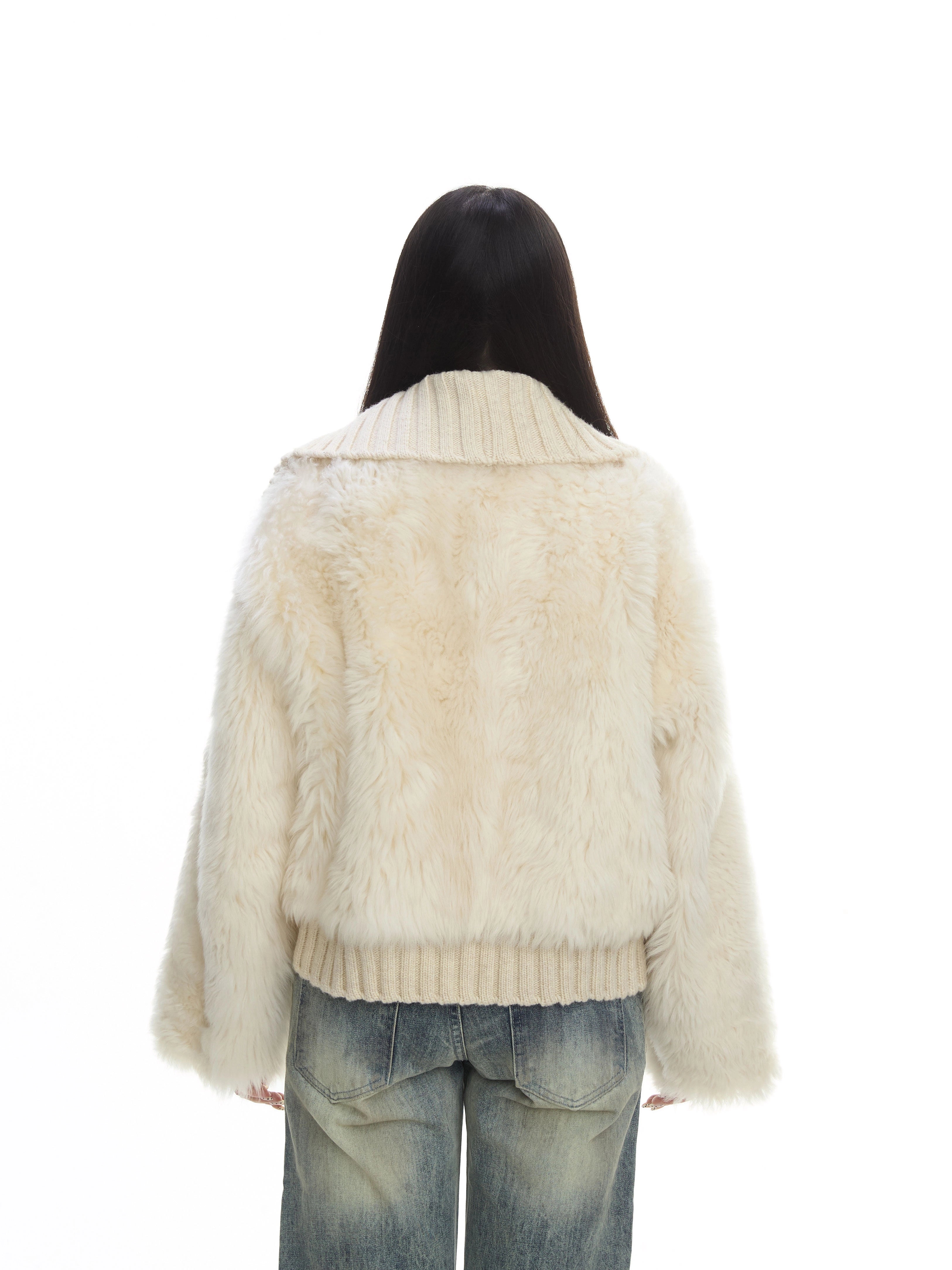 WITHMIN Fleece Warm Casual Versatile Fluffy Jacket