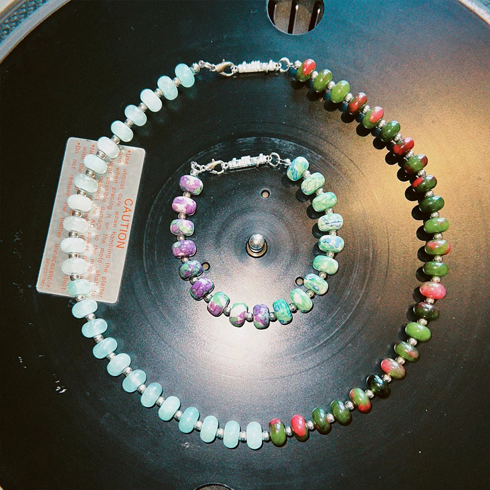 CHILL HIGH Iridescent Cracked Stone Bracelet