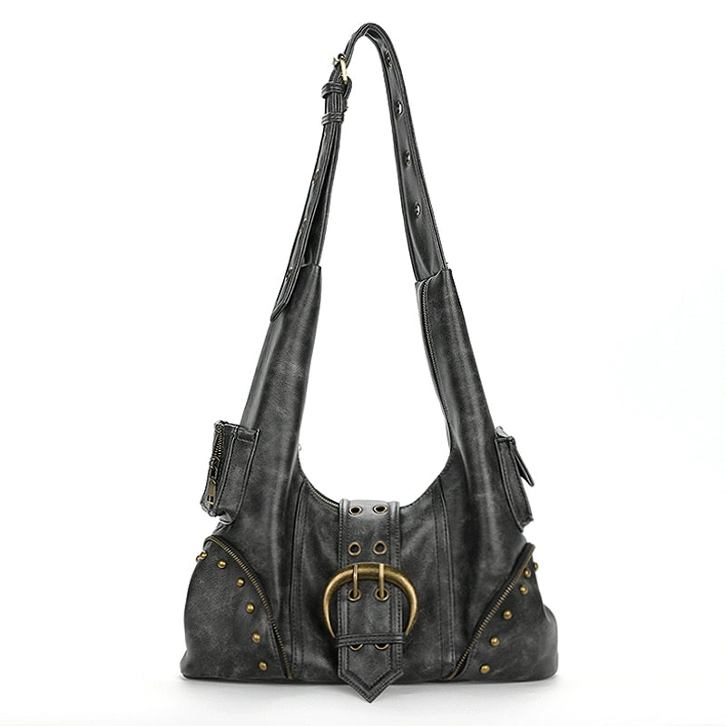 JANDRESS Retro Rivet Messenger Bag