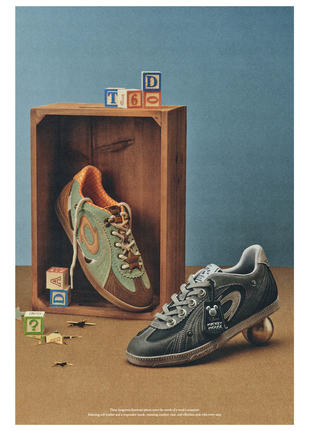 OLD ORDER Denim Blue Retro Training Sneaker