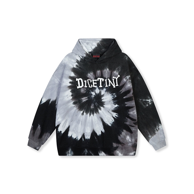 DICETINY Tie-dye Swirl Print Hoodie