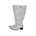 Mooreyu Leather Pointed-Toe Knee-High Boot