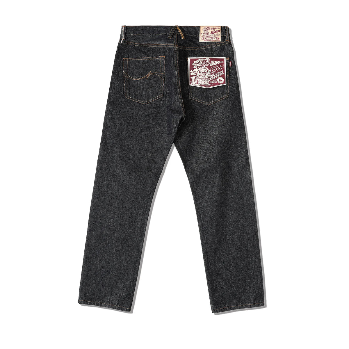 Mbbcar 15oz Washed Selvedge Straight-Leg Jeans