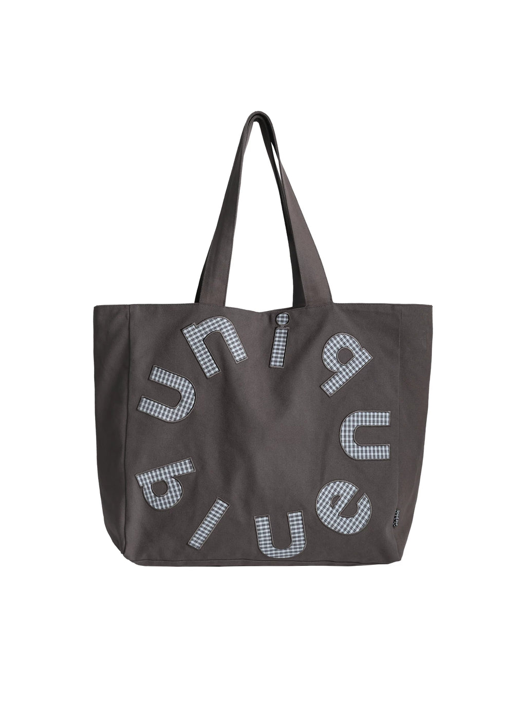 Unique blue Leather Plaid Shoulder Bag
