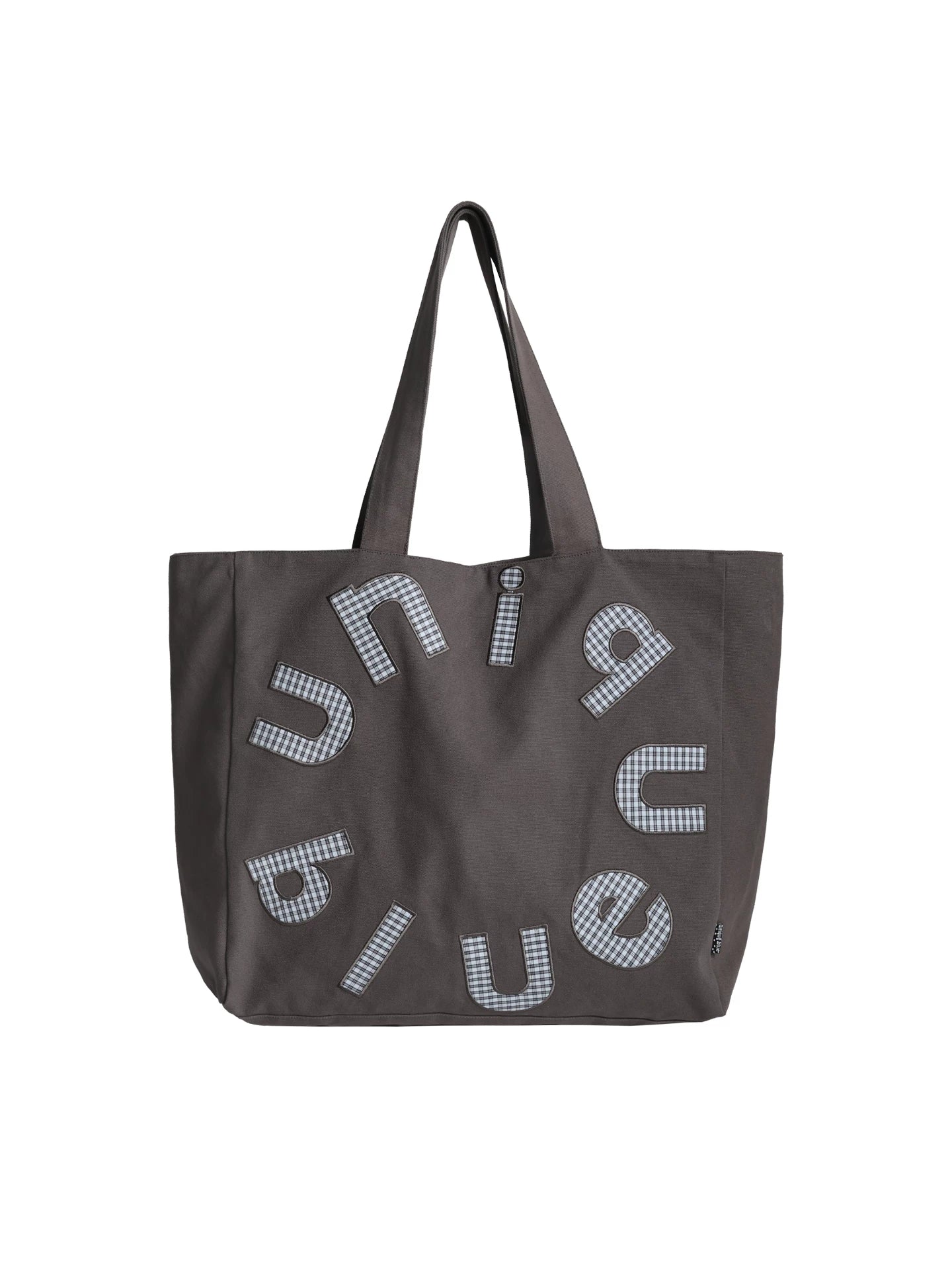 Unique blue Leather Plaid Shoulder Bag