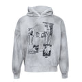 PERDU Dirty Dye Old Wash Water Damage Print Hooded Sweater