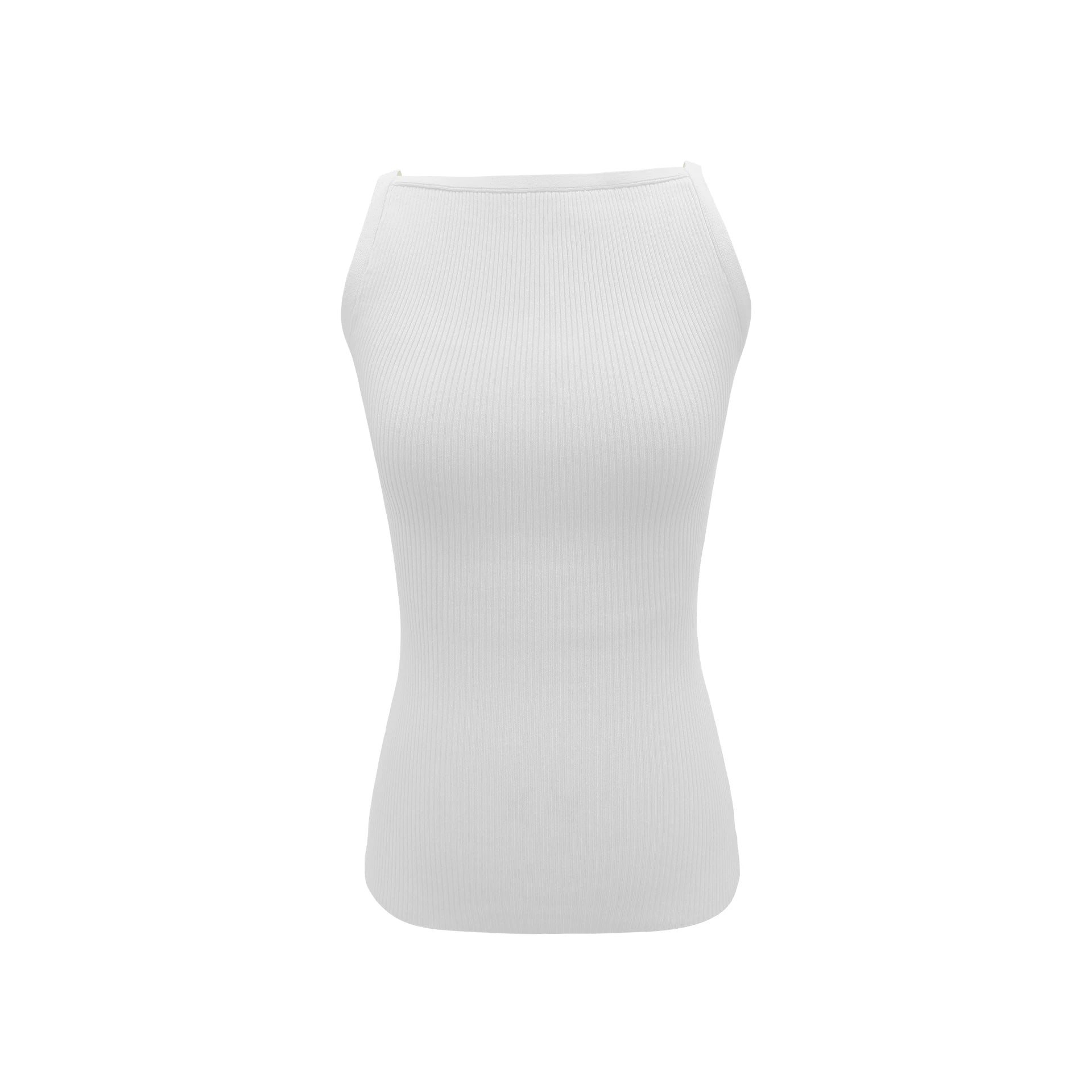 Veryrareme Lyocell Linen Ribbed Racerback Tank Top