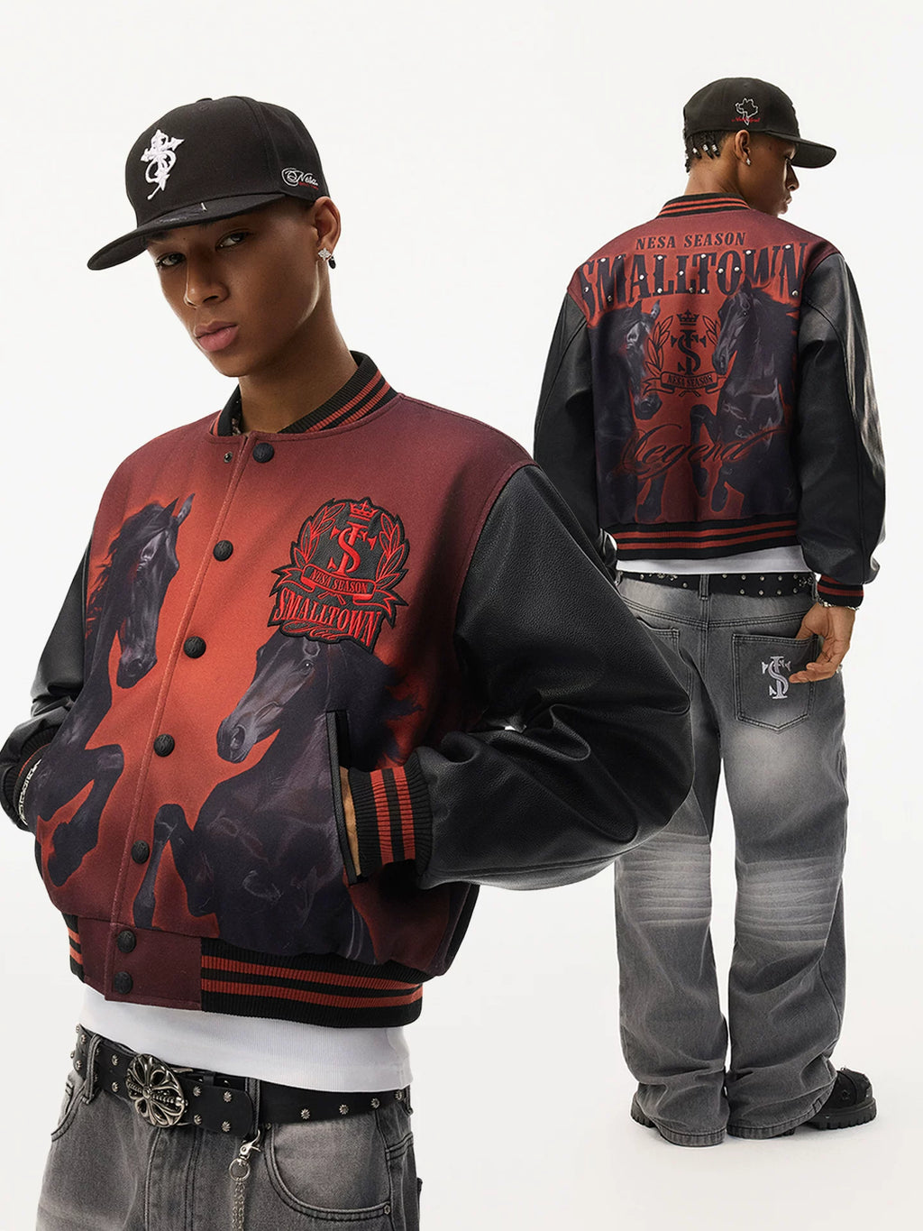 STK Retro Style Print Trendy Jacket