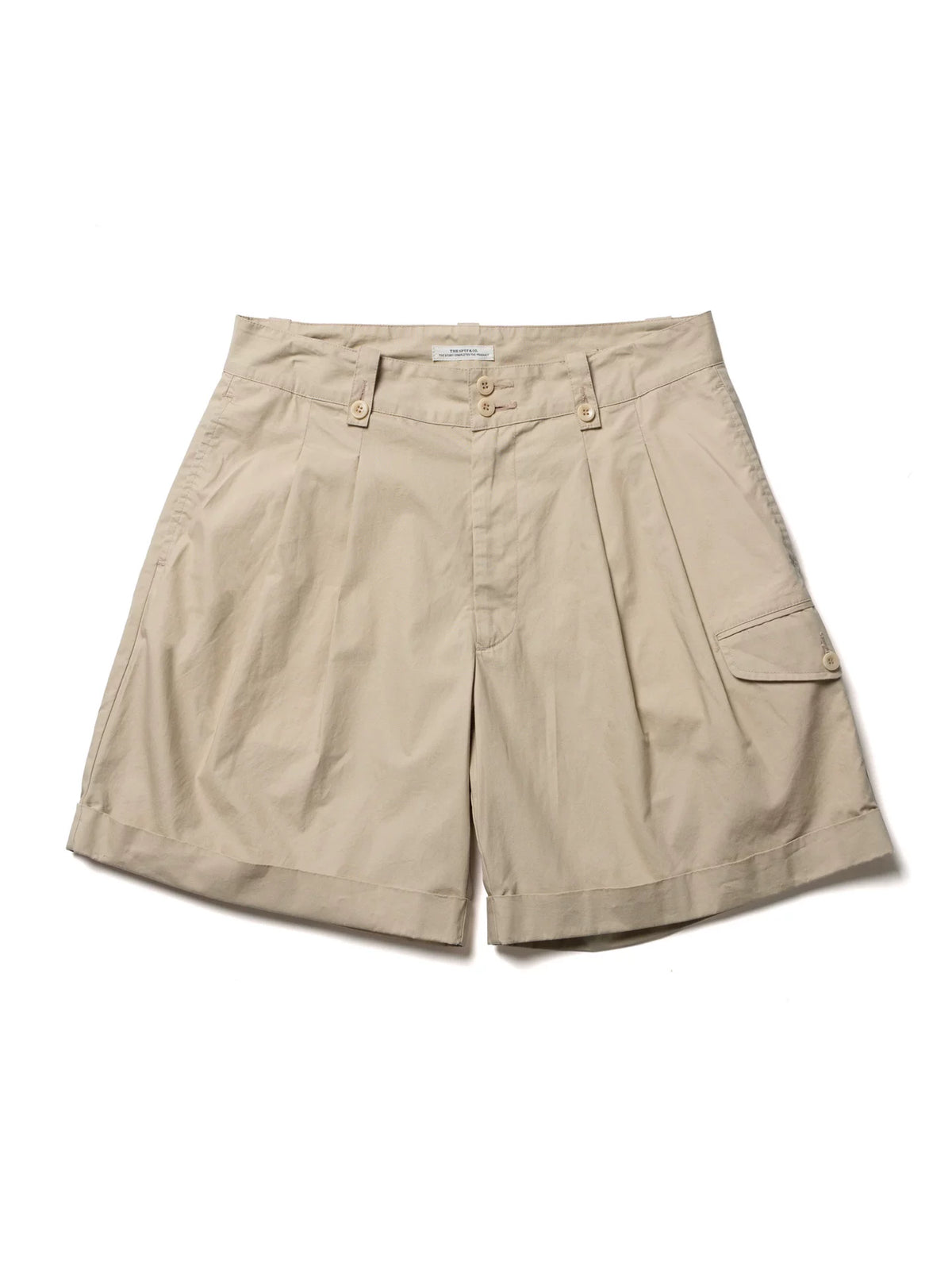 SUPERTOFU rkha Mid-Rise Pleated Shorts