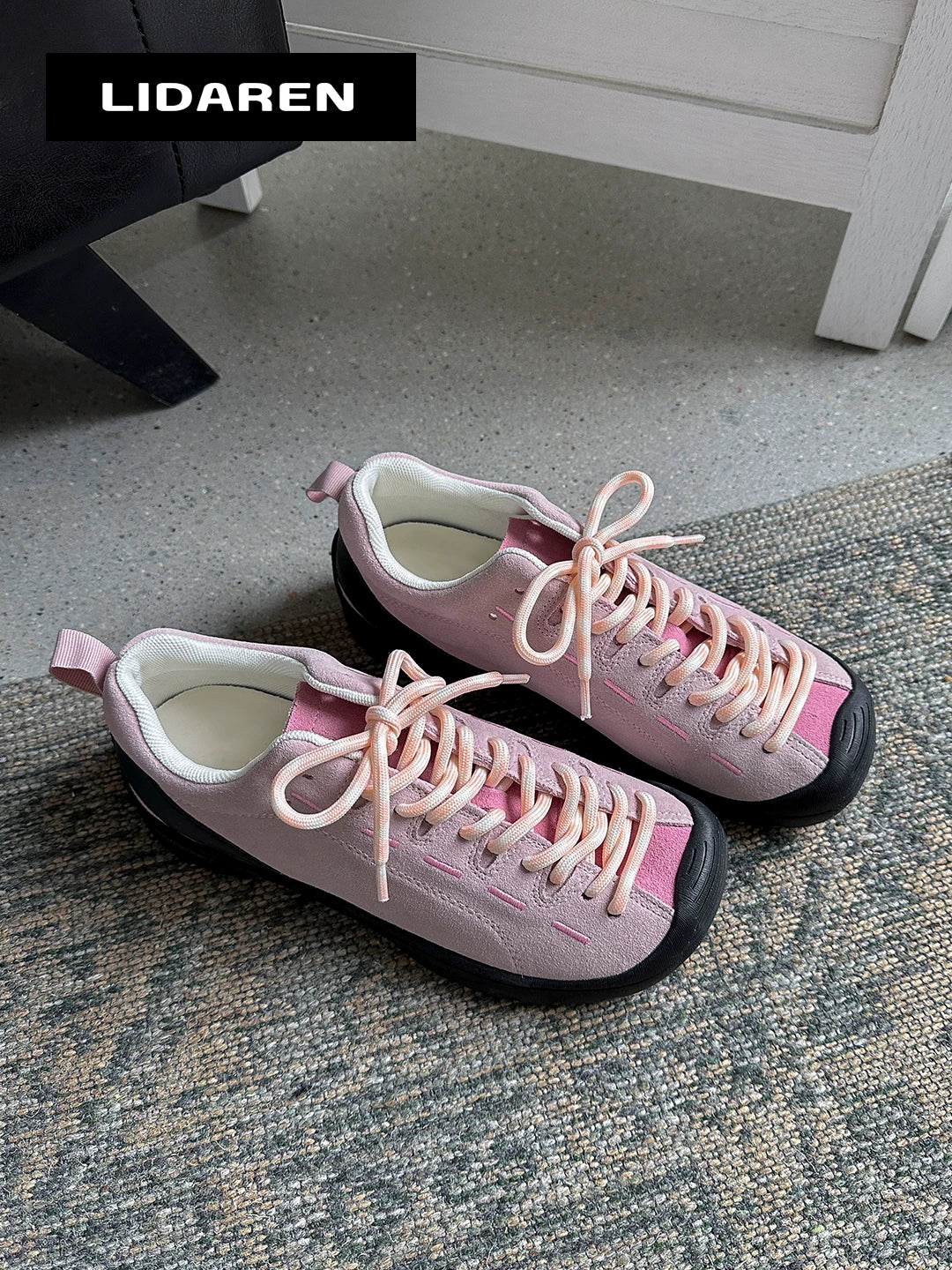 Lidaren Produced Suede Lace-Up Chunky Sneaker