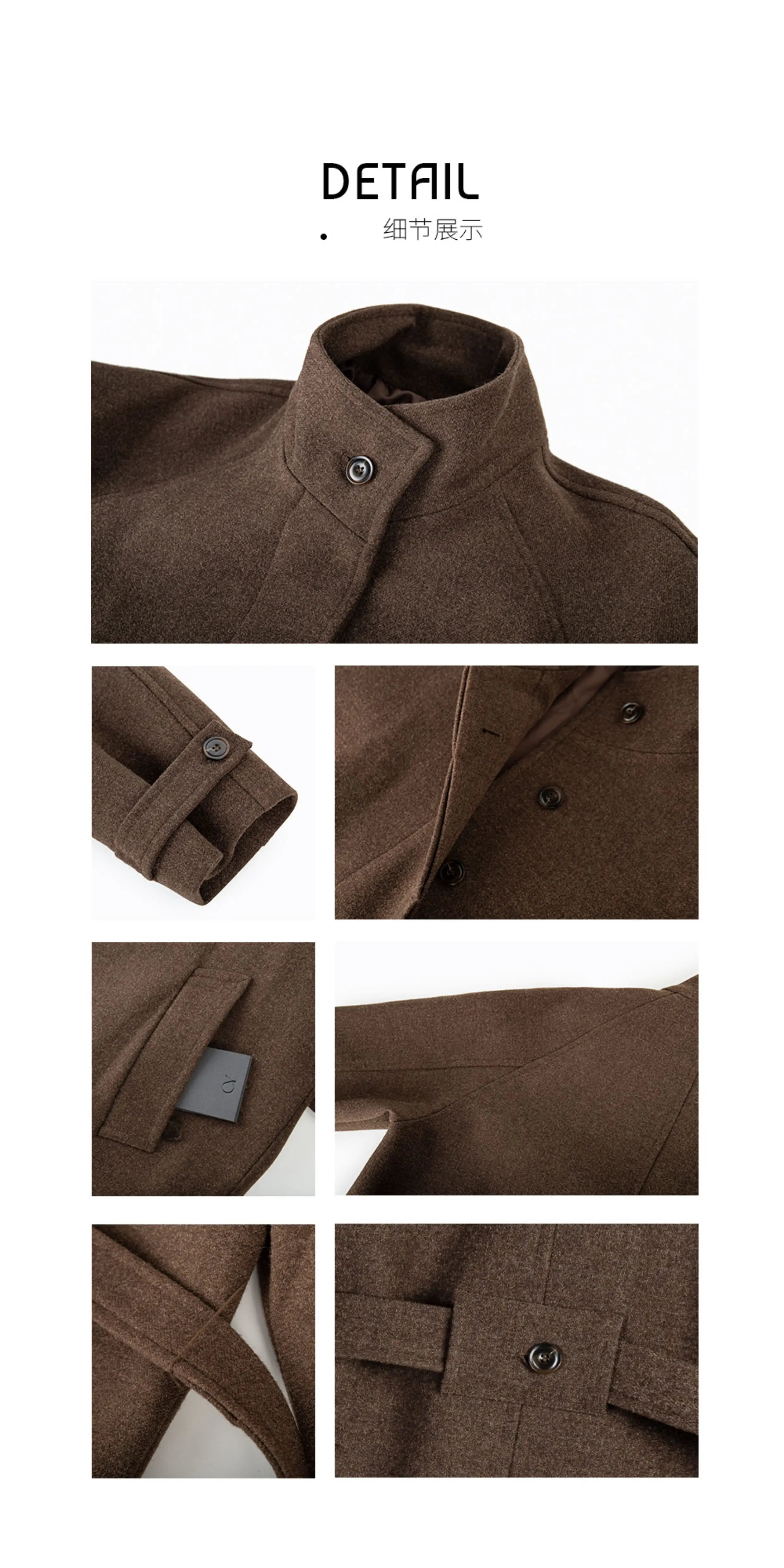 CHUYUQI Extravagant Woolen Belt Shorts Jacket