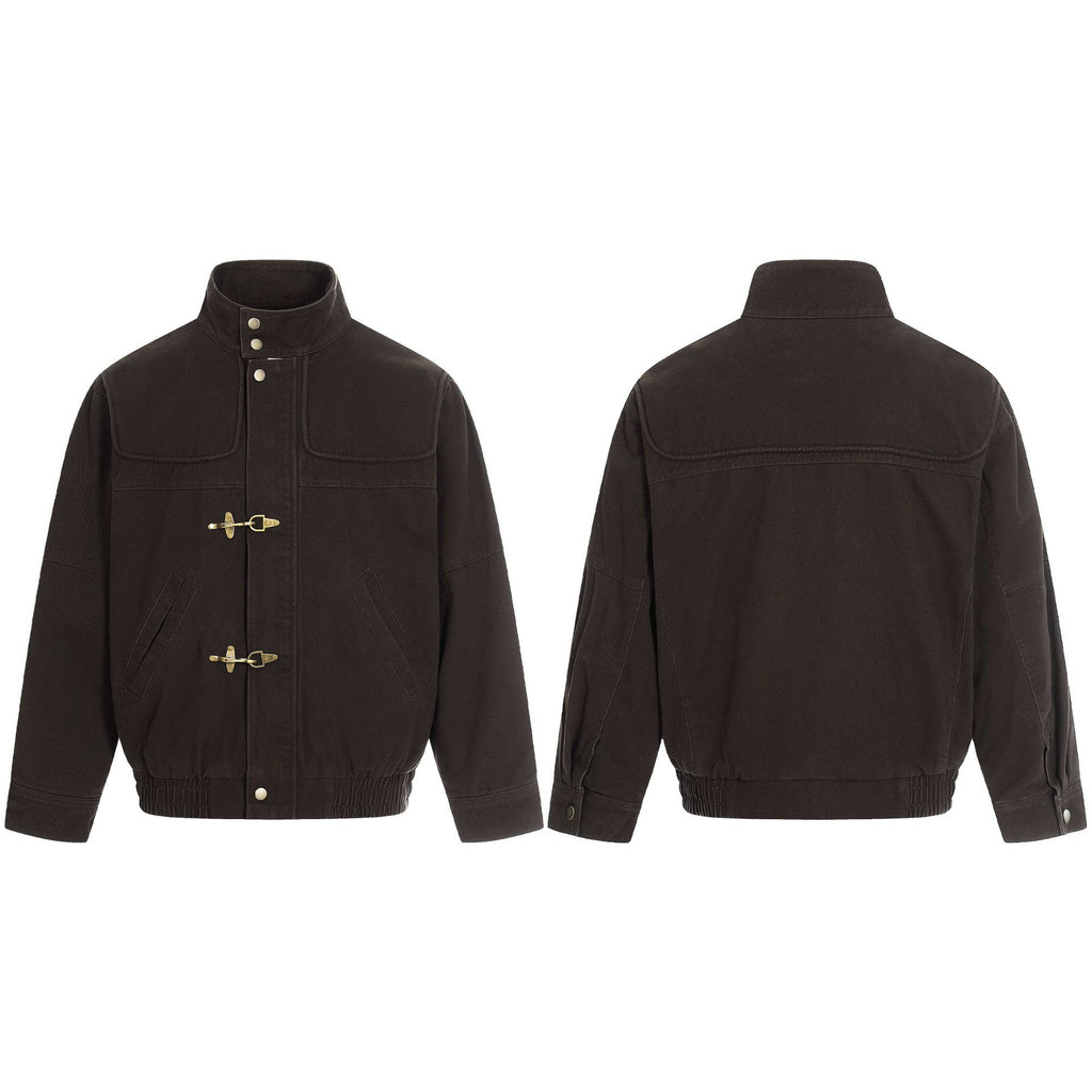 11KN Vintage Front Shoulder Stand-Up Jacket