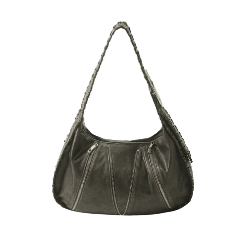 2th Desire Premium Vintage Woven Shoulder Bag Underarm Bag