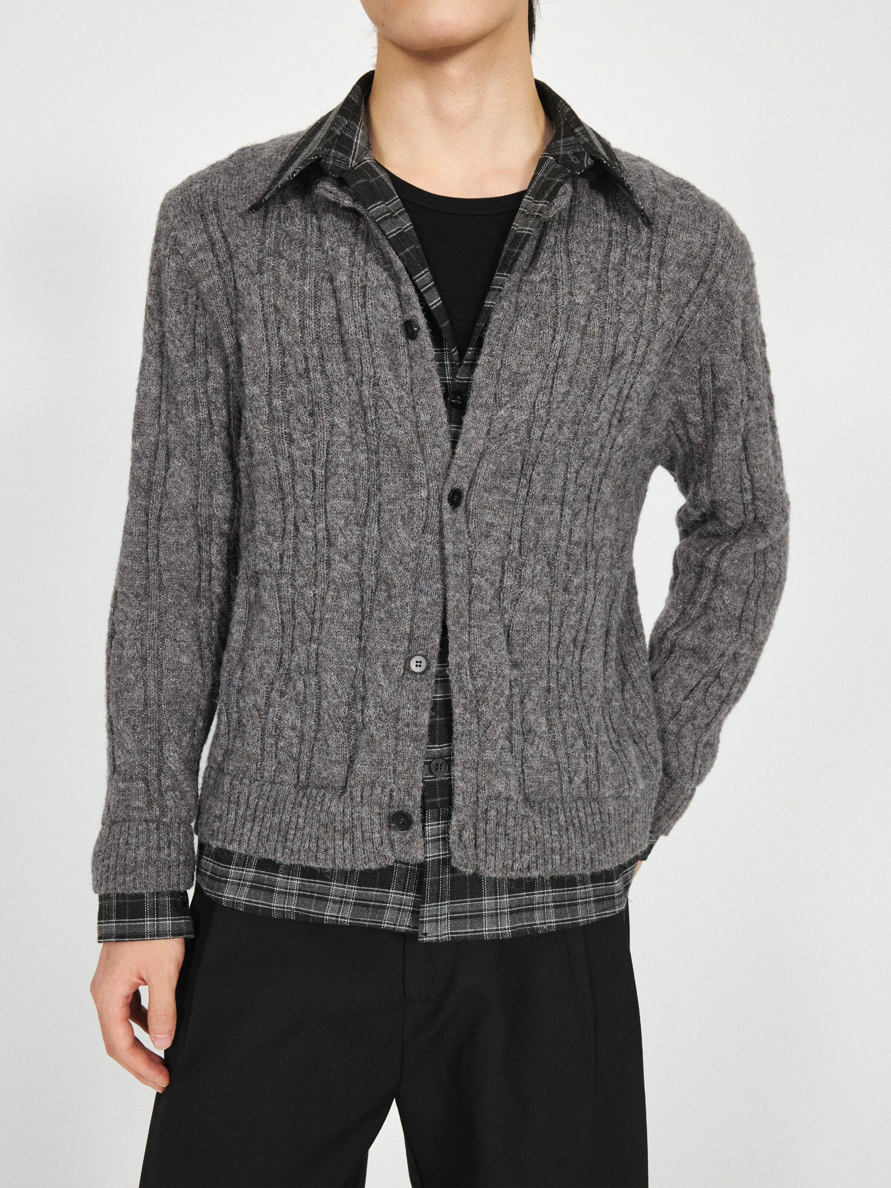 Stay The Night Patchwork Fake Two-piece Sweater