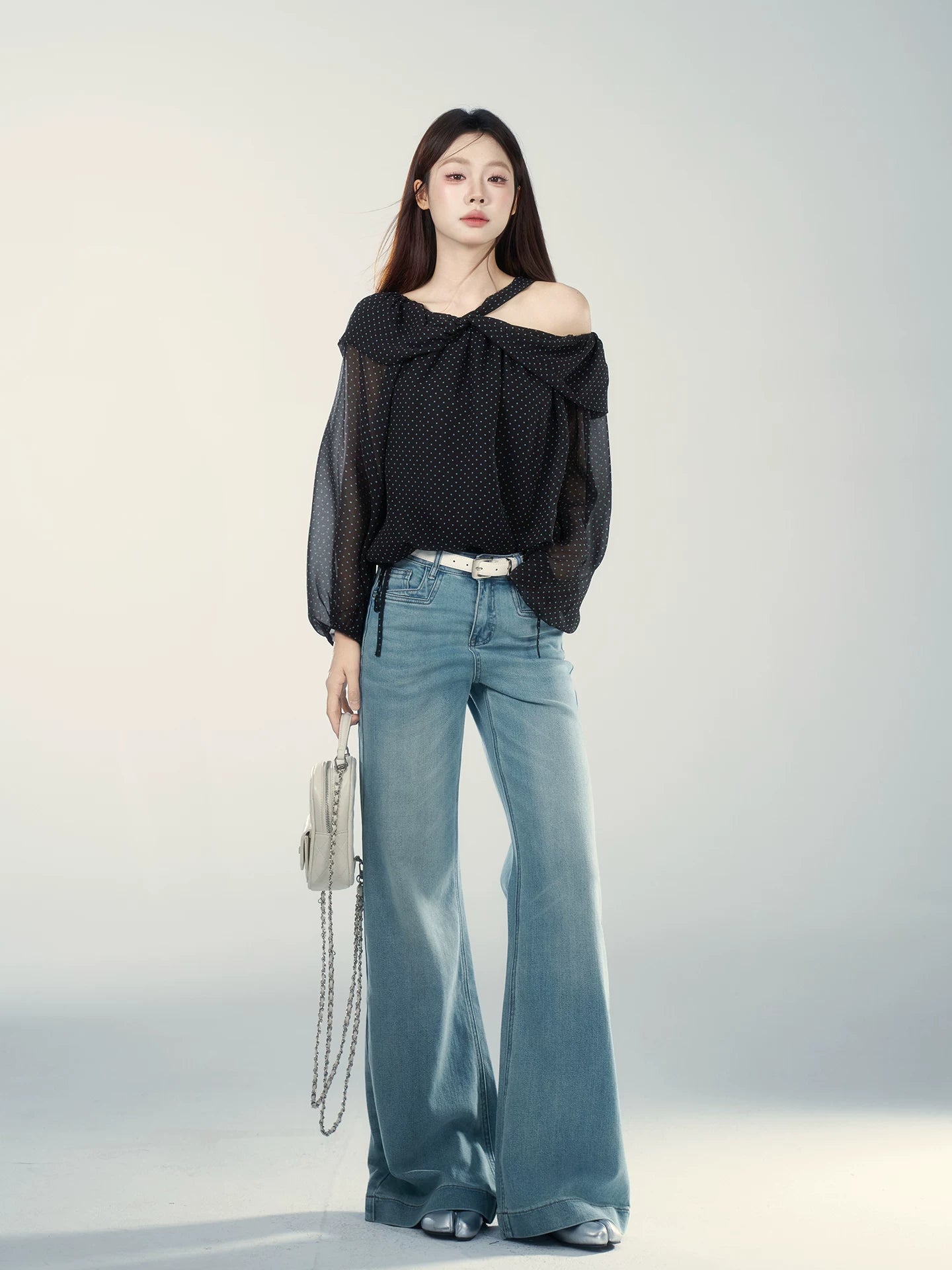 Wildberry High Waist Versatile Straight Flared Jeans