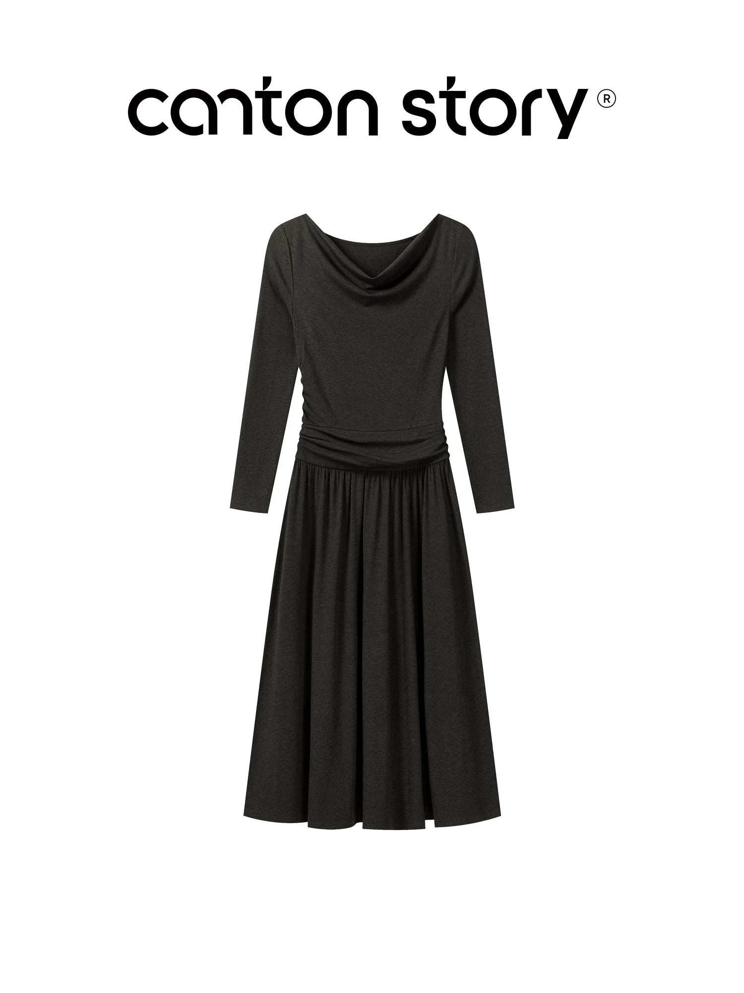 Cantonstory Slim Long Sleeve Dress