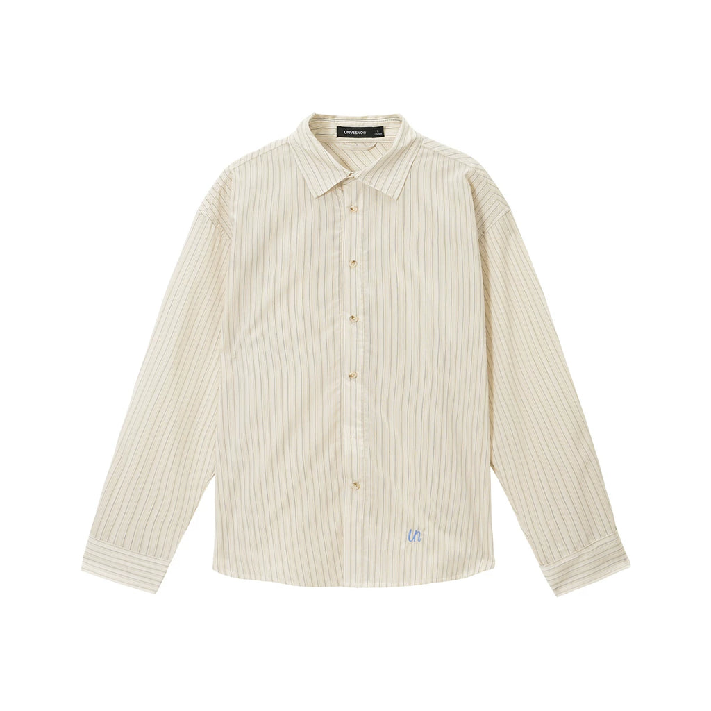 Unvesno Striped Cool-Touch Relaxed Long-Sleeve Shirt