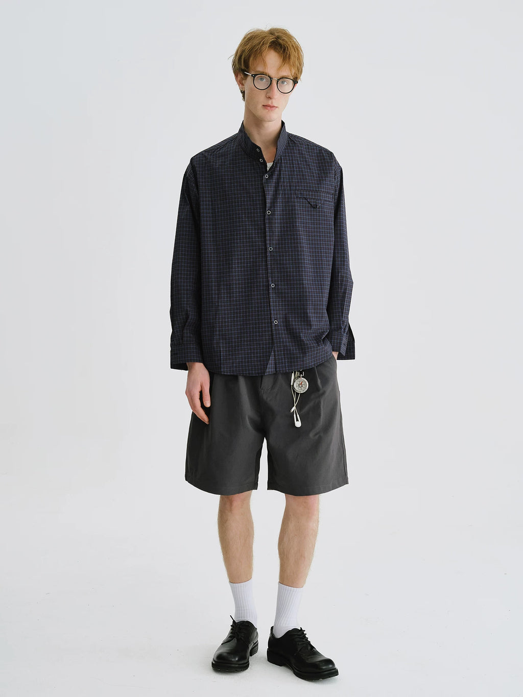 LIVINGTOWN Loose Plaid Long-sleeved Shirt