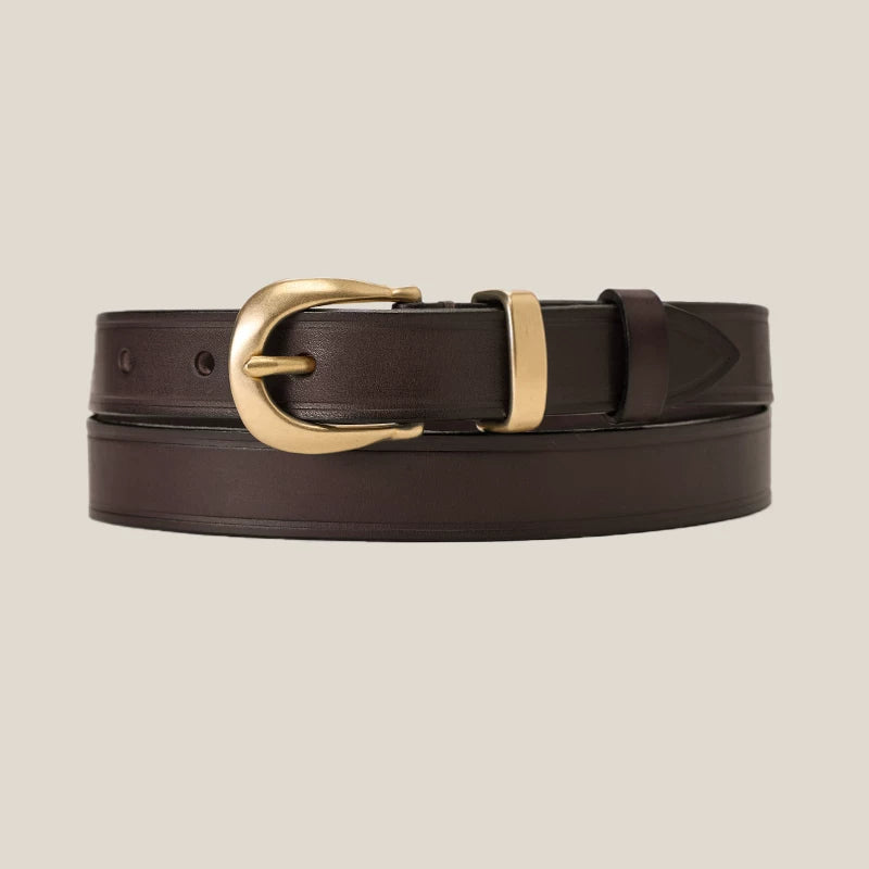 CULTUM Leather Vintage Pin Buckle Belt