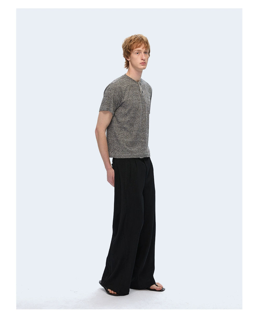 TZ Killer Textured Arc Wide Leg Trousers