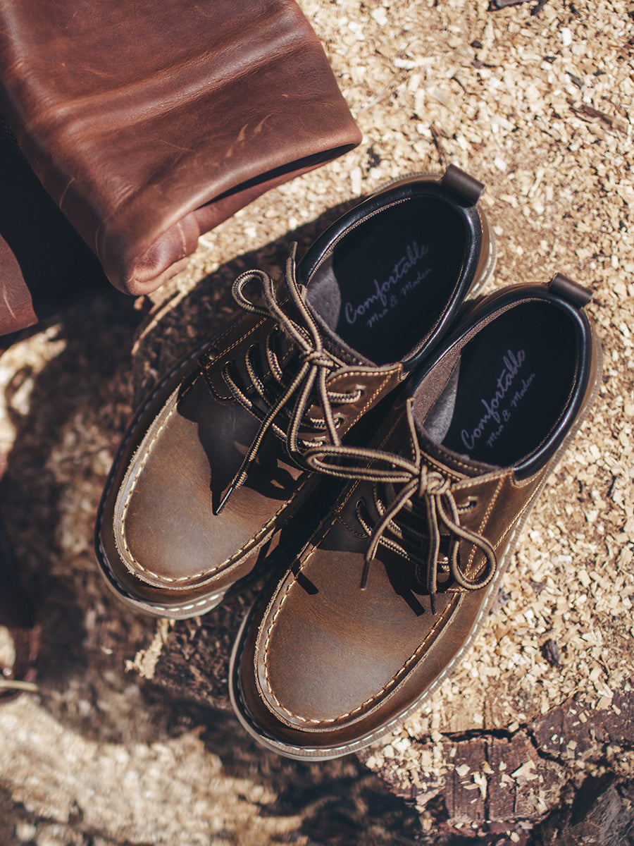 Madden tooling ow-top Martin leather Horse cowhide shoes