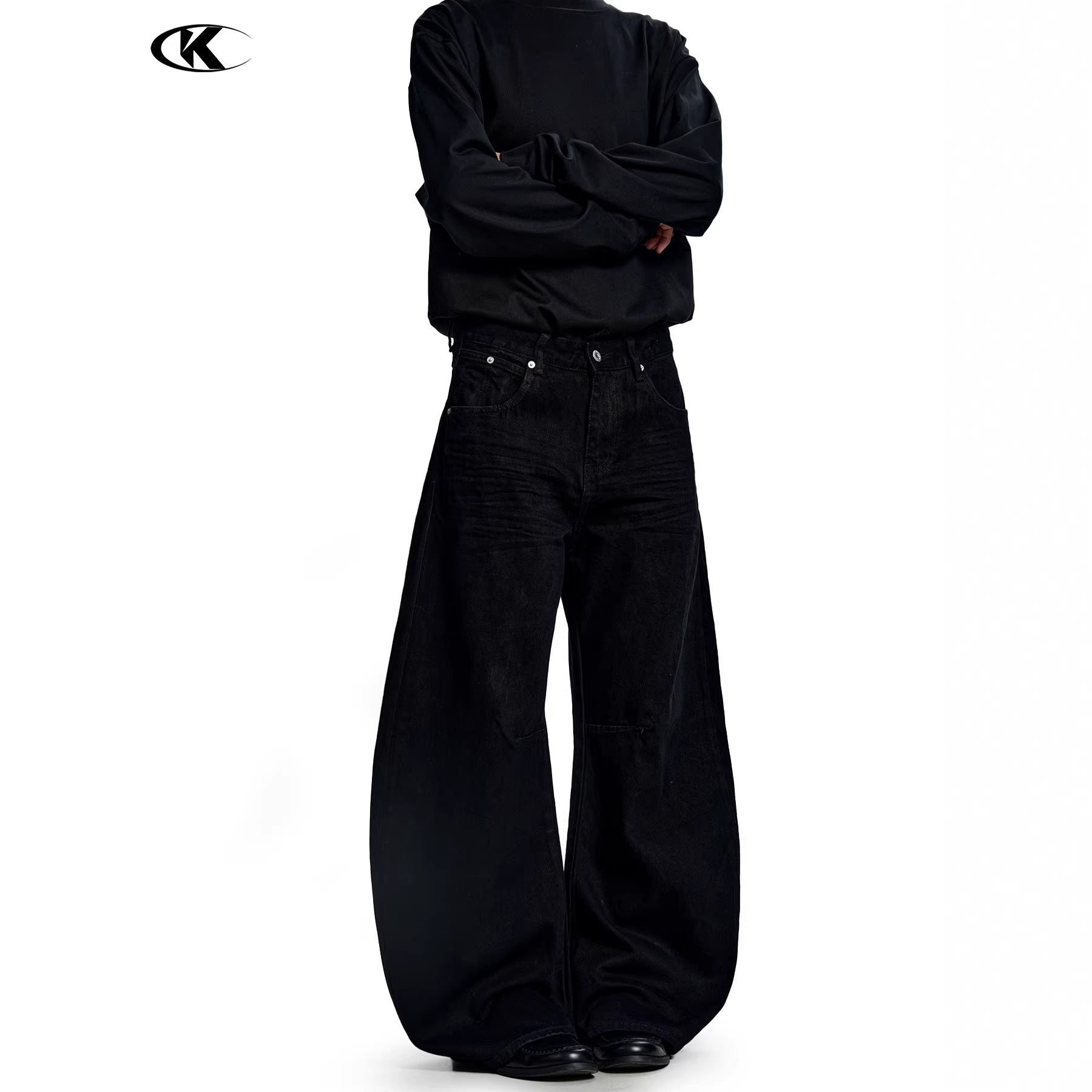 11KN 11 oz Wide-Leg Straight Jeans