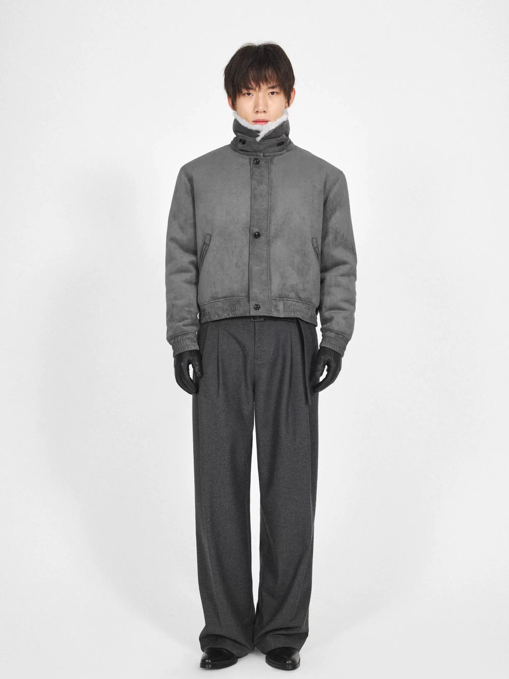 Stay The Night Three-dimensional Double-pleated A-word Trousers