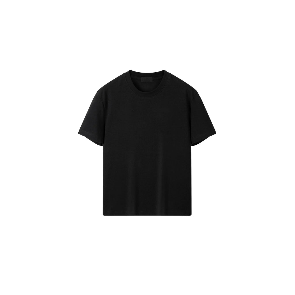 PLUS NO LOGO Casual Front Shoulder Short Sleeve Fitness Tee