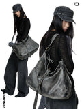BINGBONG Retro Commuter Tote Bag Large Capacity Slack Bag