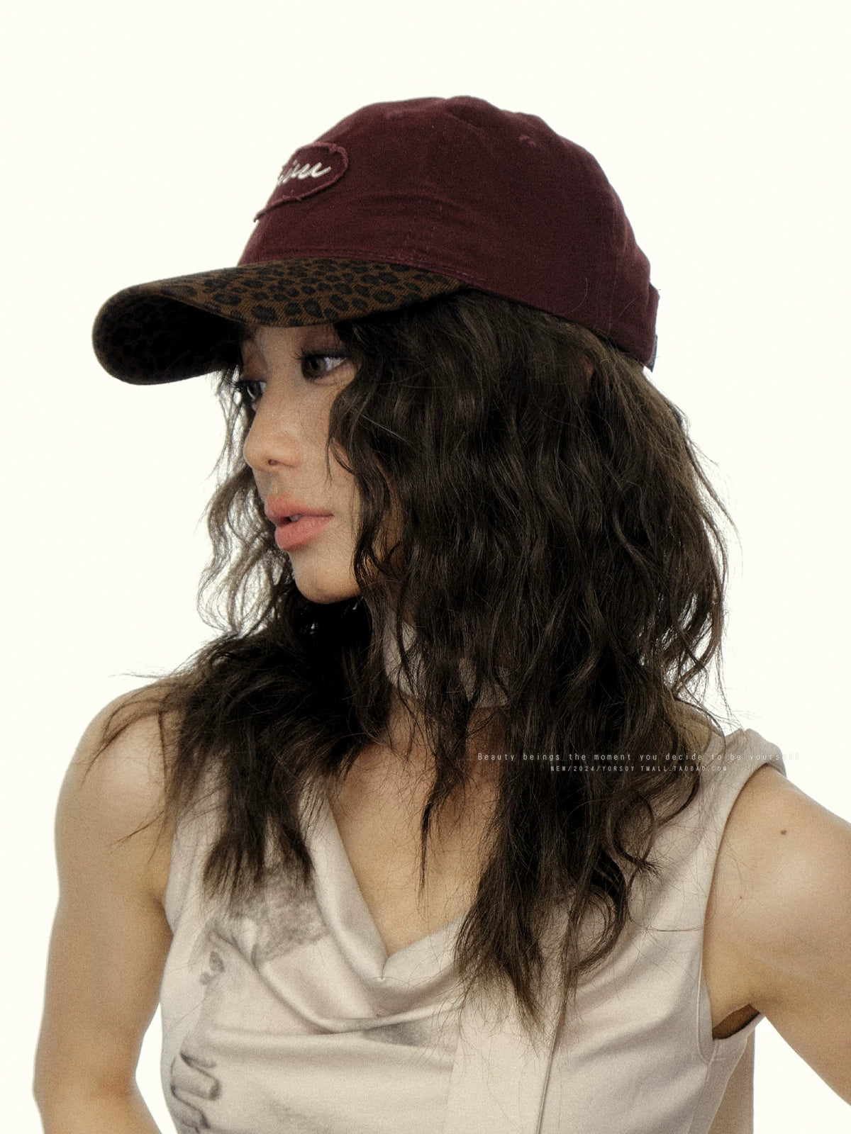 YORSOY Leopard Print Color Matching Fashionable Cap